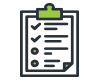 Clipboard with checklist